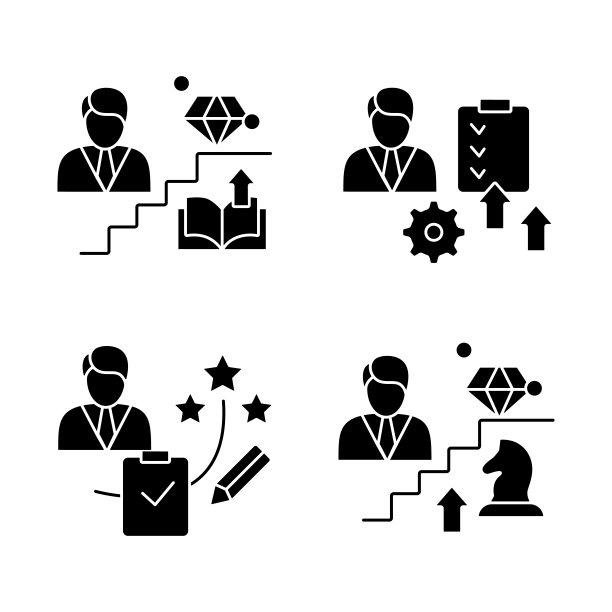 个人成长字形图标设置图片下载