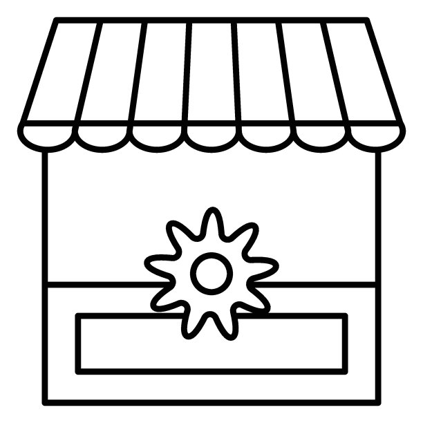 树木苗圃概念，植物和花店矢量图标图片下载