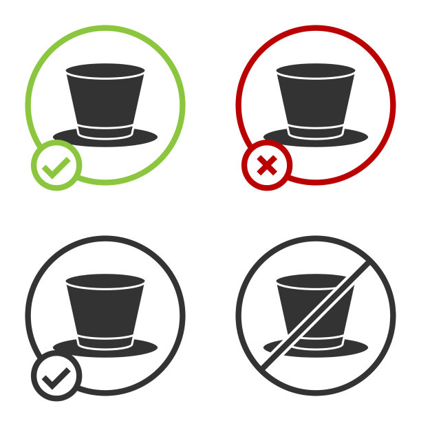 黑色圆柱帽图标孤立在白色上图片下载