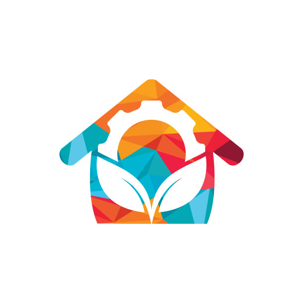 齿轮叶片标志设计图片下载