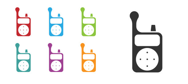 黑色bamonitor对讲机图标隔离图片下载