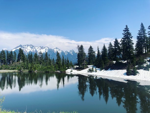冬天的湖背景图片下载