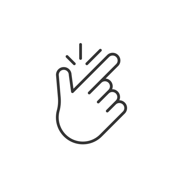 简单的线性手势图标图片下载