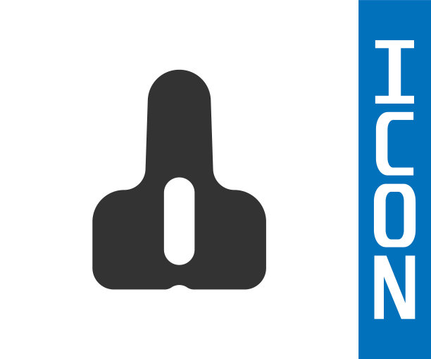 灰色自行车座位图标孤立在白色背景。鞍座。向量图片下载