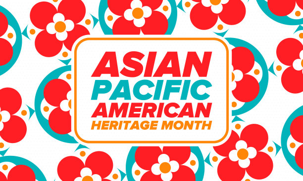 亚太裔美国人传统月。在五月庆祝。它庆祝美国亚裔美国人和太平洋岛民的文化、传统和历史。海报、卡片,横幅。向量图片下载