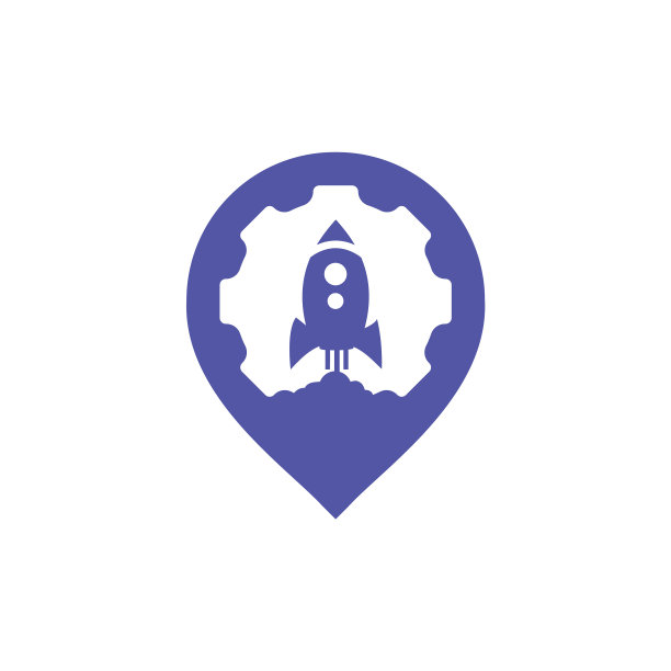 火箭齿轮标志设计模板图片下载