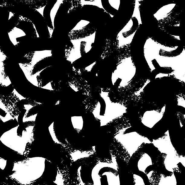 无缝模式与黑色笔触图片下载