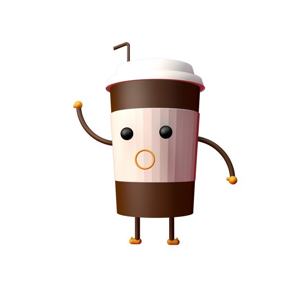 原创C4D卡通咖啡杯素材图片下载