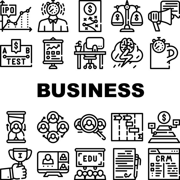 业务情况收集图标集图片下载