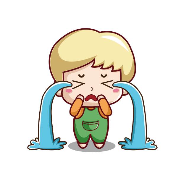 元素手绘卡通男孩哭元素图片下载