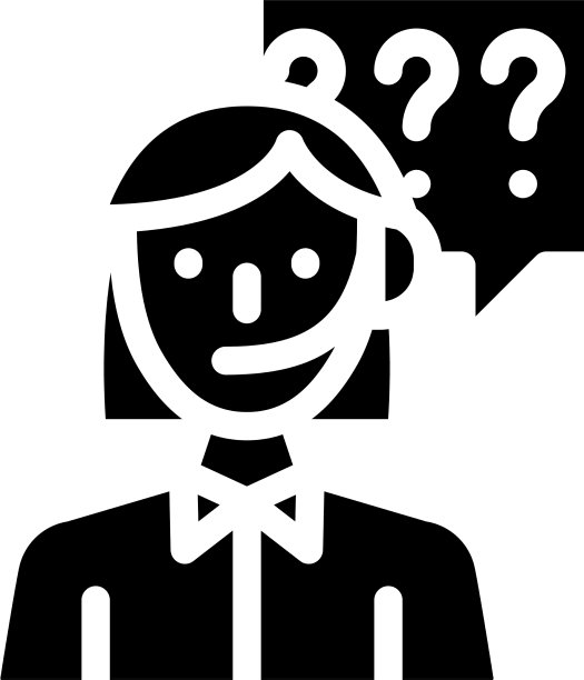 顾问呼叫支持女性工作字形图标图片下载