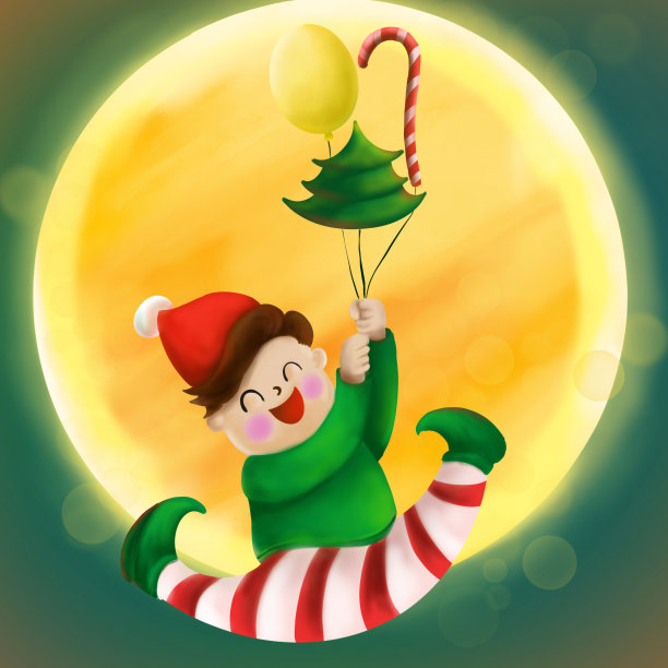 元素拿气球的男孩图片下载