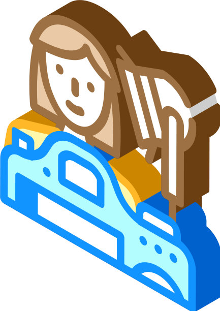 摄影师女性工作等距图标图片下载