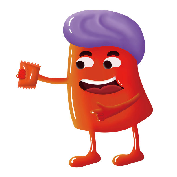 手绘吃好吃的红包素材图片