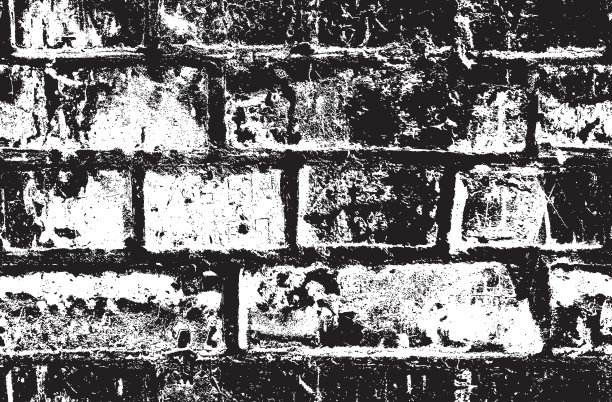 黑白砖墙无缝图案图片下载