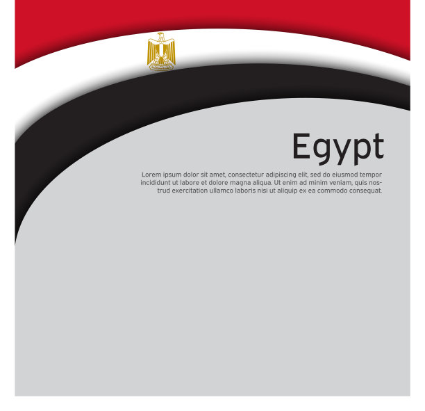 摘要挥舞埃及旗剪纸风格图片下载