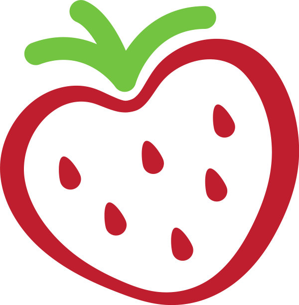 草莓标志设计水果鲜红的浆果食品图片下载