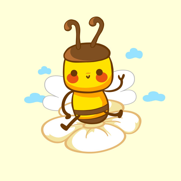 手绘卡通蜜蜂图片下载