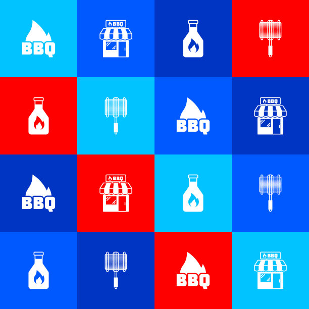 设置烧烤火火焰购物大楼图片下载