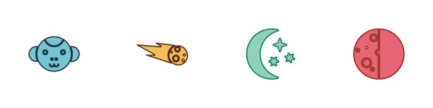 Set monkey zodiac慧星落下快月亮图片下载