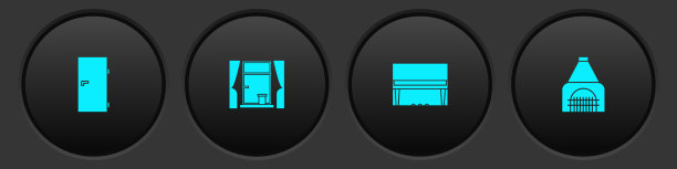 设置带窗帘的关窗三角钢琴图片下载