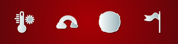 设置气象温度计彩虹与云图片下载