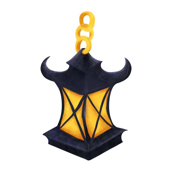 手绘万圣节灯素材图片