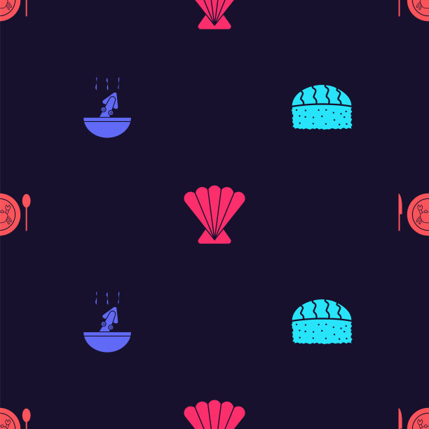 用章鱼、扇贝、贝壳做寿司汤图片下载