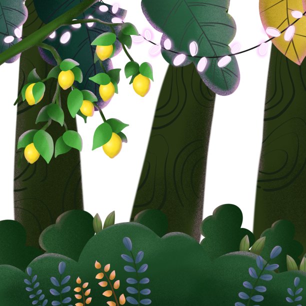 手绘柠檬树图片下载