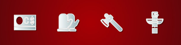 设置加拿大元圣诞手套木制斧头图片下载