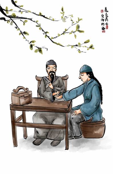 原创古代中医号脉图片下载