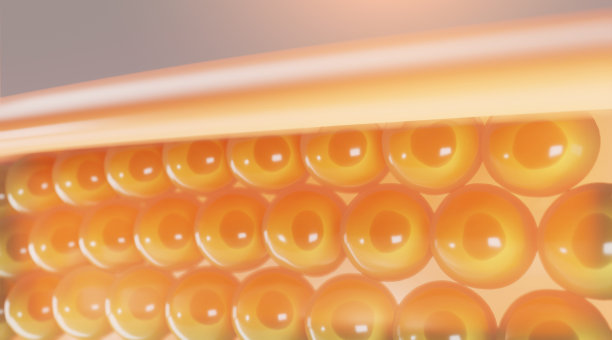 3d皮肤细胞显微镜下，皮肤松弛的皮肤细胞，皮肤层向上。图片下载