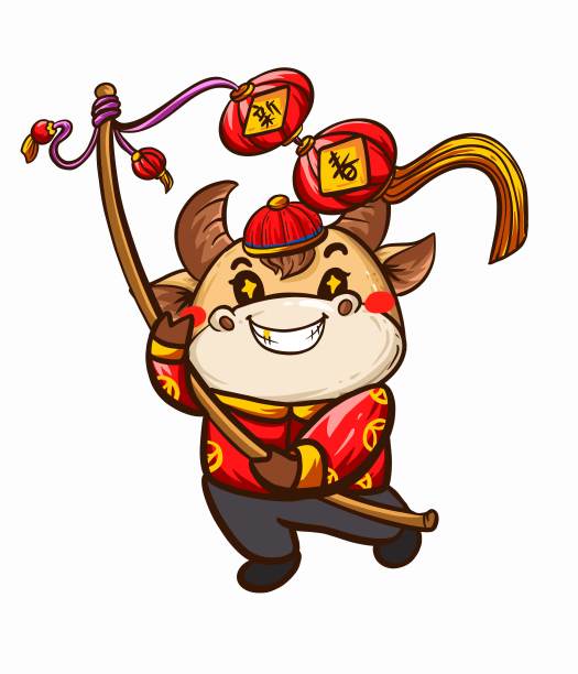 牛年手绘卡通IP设计图片下载