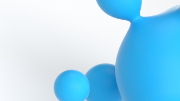 浮动的蓝色水滴图片下载