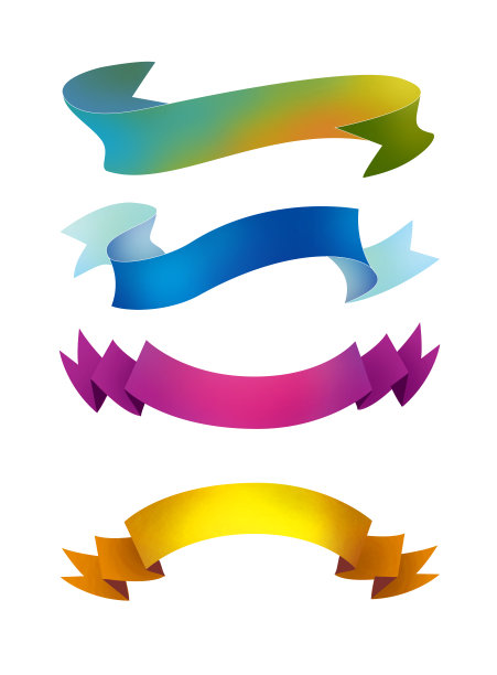 元素条幅布幔素材图片