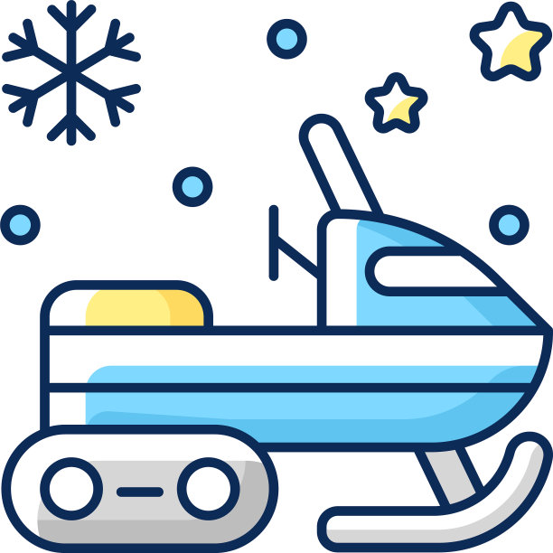 雪地摩托RGB颜色图标图片下载
