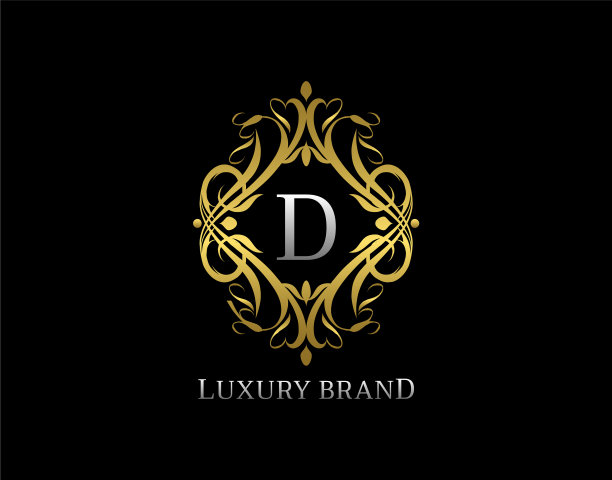 奢华金首字母标志经典金图片下载