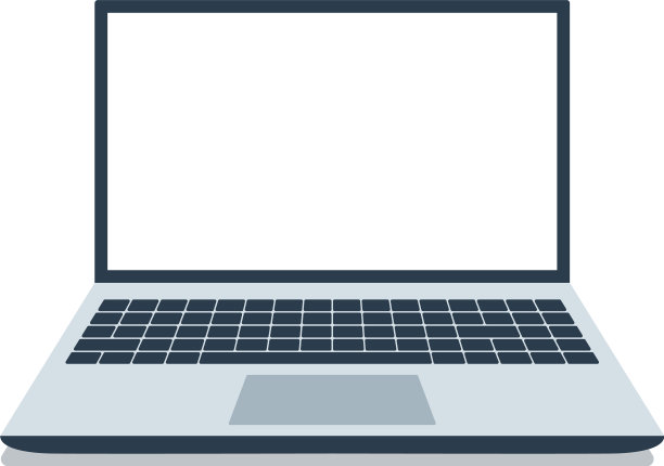 打开笔记本电脑与白屏笔记本电脑布局图片下载