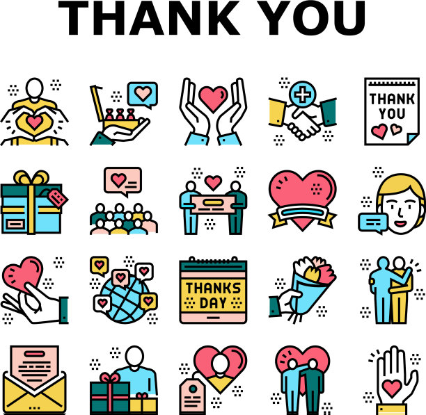 感谢您日假日收藏图标集图片下载