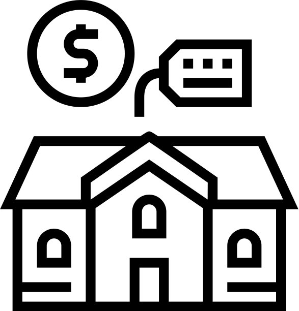 房屋建筑租赁线图标图片下载