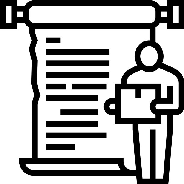 送货男孩与列表线图标图片下载