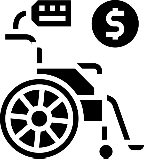 轮椅出租字形图标图片下载
