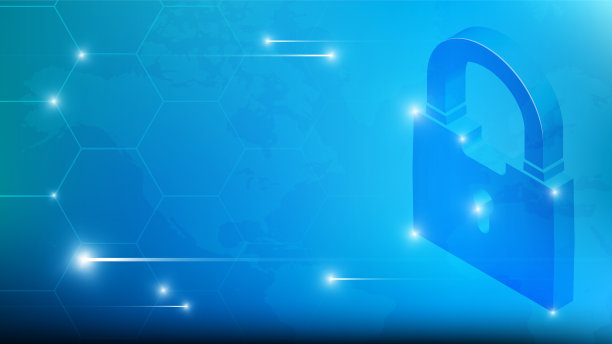 网络安全技术概念被锁上了图片下载