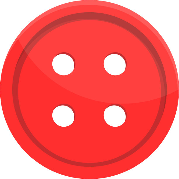 红色衣服按钮图标卡通风格图片下载