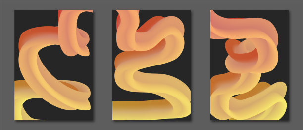 带有流体形状的集合封面图片下载