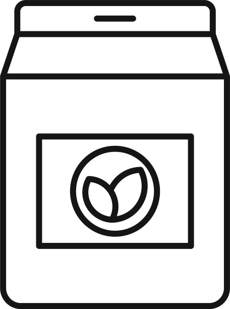 茶叶袋图标轮廓风格图片下载