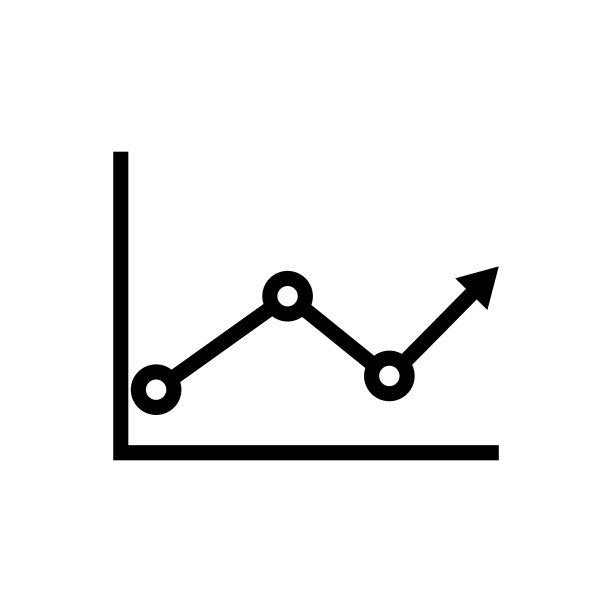 向上箭头图表线条样式图标图片下载