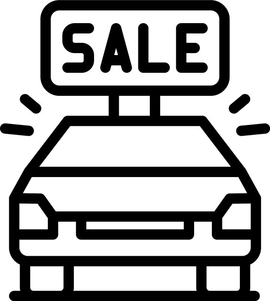 汽车出售图标轮廓风格图片下载