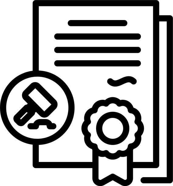 拍卖证书图标轮廓样式图片下载