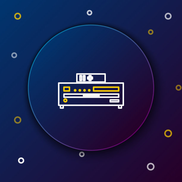 线音乐CD播放器图标隔离在蓝色图片下载